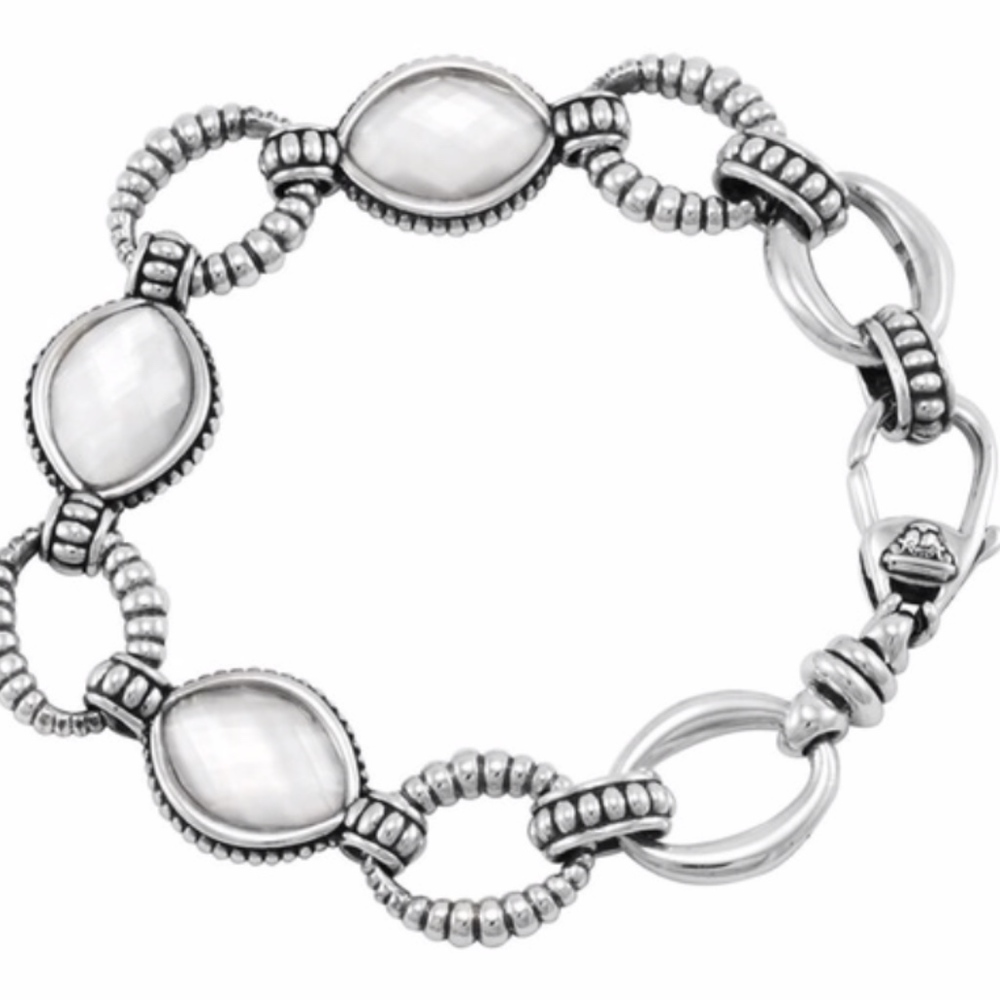 Lagos - silver / mother-of-pearl bracelet